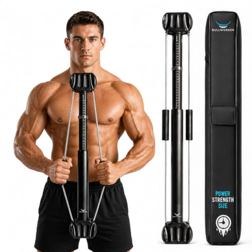 Bullworker Bow Classic Isometrisches Trainingsgerät, Brust und Armtraining | Tragbares Fitnessgerät für isometrisches Training von Brust, Armen, Schultern, Rücken und Bauch mit einstellbarem Widerstand