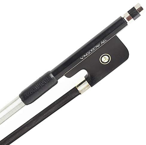 VINGOBOW Kohlefaser violabogen Bratsche bogen Carbonbogen Carbon bow natürliches schwarzes Rosshaar für lauten und wilden Ton 4/4 Größe