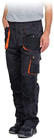 Arbeitshose schwarz mit Kniepolstertaschen, 260g/m² 56