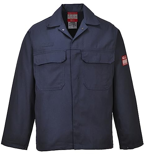 Portwest BIZ2 Herren Flammenresistente Bizweld FR Arbeitsjacke Marine, L