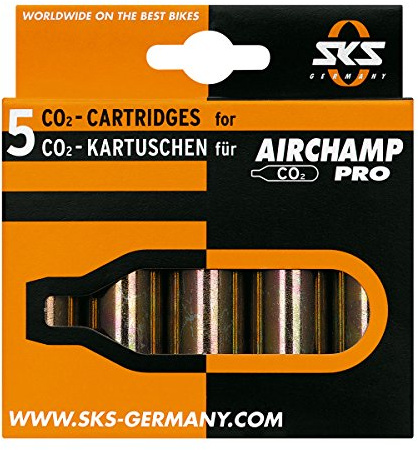 SKS GERMANY CO2-Kartuschen 16 g / 24 g mit / ohne Gewinde (Luftkartuschen, Fahrradzubehör für schnelle Reifenbefüllung, ideal für MTB-, Rennrad- oder Trekkingreifen)