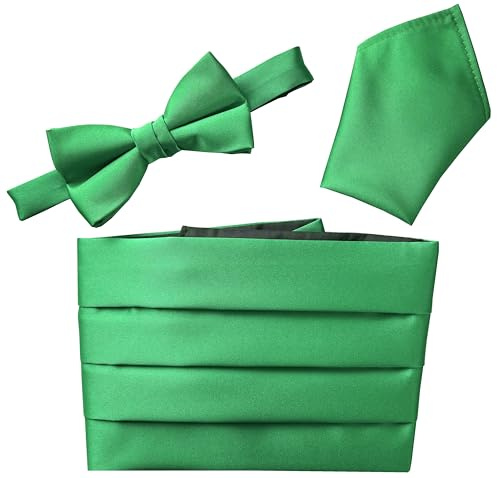 Great British Tie ClubHerren Kummerbund, Einfarbig Grün Emerald Green