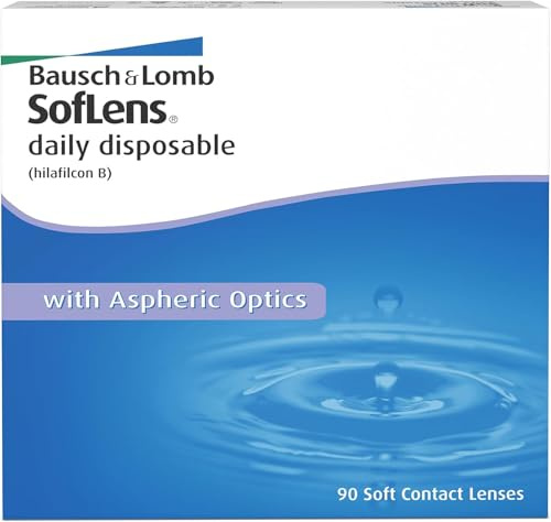 Bausch + Lomb SofLens daily disposable Tageslinsen, sphärische Kontaktlinsen, weich, 90 Stück BC 8.6 mm / DIA 14.2 / -3.75 Dioptrien