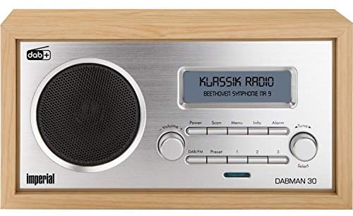 Imperial 22-130-00 Dabman 30 Digitalradio (DAB+/DAB/UKW, Aux In, inkl. Netzteil) braun