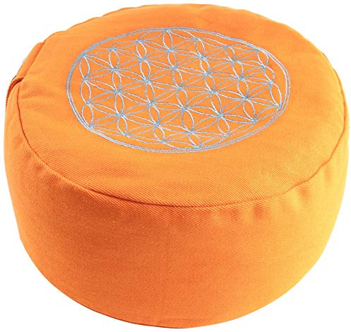 Berk YO-21-OR Meditations-Zubehör - Blume des Lebens Meditationskissen, orange