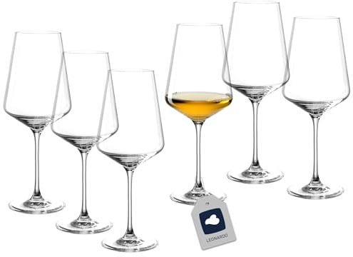 LEONARDO HOME Weißweingläser PUCCINI (6er Set) • Kratzfeste Weingläser (560 ml) • Spülmaschinenfest & Langlebig • Zeitlose Gläser für Weißwein • Modernes Design • Weißwein-Glas Puccini • 069553