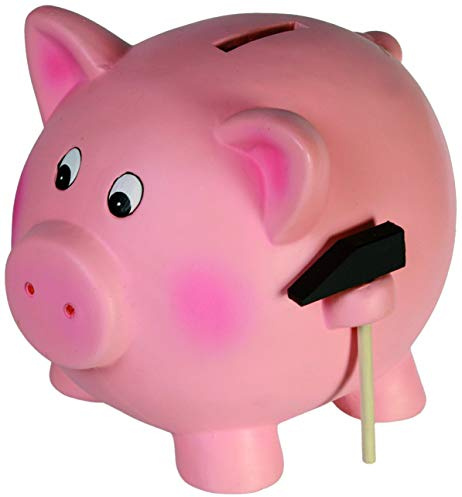 Bartl 102476 Keramik Jumbo-Schwein Spardose mit Hammer, 21 x 16 cm, Rosa