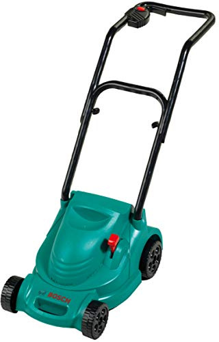 Theo Klein 2702 Bosch Rotak Rasenmäher, Mit Knattergeräusch beim Fahren, Anti-UV, Spielzeug für Kinder ab 18 Monaten