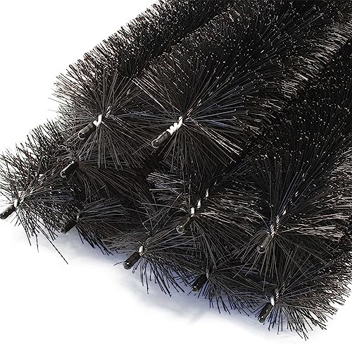 Wiltec 12 m Dachrinnenbürste 10x120 cm Ø 12 cm zum Laubschutz, Marderschutz, Vogelschutz, 10 Stück Dachrinnenraupe