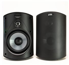 Polk Audio Atrium 4 Outdoor Lautsprecher, Allwetter - Schwarz | Lautsprecher, Outdoor-Zertifiziert, Wasserfest, 180° Speed-Lock, 80 Watt