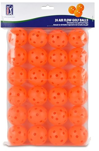 PGA TOUR 24 Air Flow Übungs Golfball, orange, PGAT138