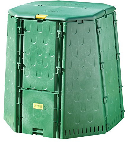 Juwel Thermokomposter AEROQUICK 890 XXL (Nutzinhalt 900 l, für Garten- und Küchenabfälle, Komposter aus UV-stabilen Recyclingkunststoff, mit 2 Entnahmeklappen, Deckel mit Windsicherung) 20157