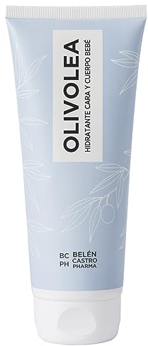 OLIVOLEA Baby-Feuchtigkeitscreme für Gesicht und Körper, schützt und beruhigt empfindliche oder atopische Haut, mit Kamille und Vitamin E, ohne Parabene, für den täglichen Gebrauch, ideal für