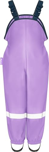 Playshoes Matschhose Regenlatzhose Ungefüttert Unisex Kinder Wind- und wasserdichte Regenhose Regenbekleidung, Flieder, 92