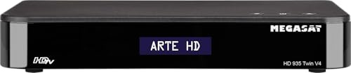 Megasat HD 935 Twin V4 – Twin-Sat-Receiver, PVR, Bluetooth – Schwarz | 2 Empfänger, SAT>IP Client & Server, Bluetooth Audio-Streaming zur Übertragung von Audio an Kopfhörer/Lautsprecher