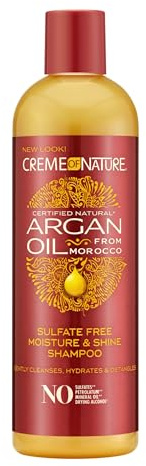Creme of Nature Arganöl Sulfatfreies Feuchtigkeits- und Glanzshampoo, 350 ml