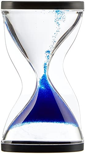TFA Dostmann Sanduhr mit nach Oben Laufenden Kügelchen, Kunststoff, Blau, 7/3/12 cm,