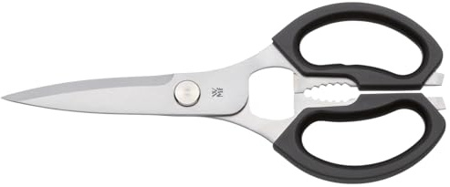 WMF Küchenschere 23 cm, Haushaltsschere, Schere Küche, Cromargan Edelstahl, Kunststoffgriff, Universal-Schere mit Flaschenöffner und Dosenheber