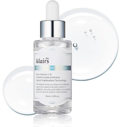DearKlairs DearKlairs Freshly Juiced Vitamin Drop, 5% hypoallergenes reines Vitamin-C-Serum, 1,18 Unzen | Ascorbinsäure-Vitamin-C-Serum, Antioxidans-Serum für das Gesicht, koreanische Hautpflege