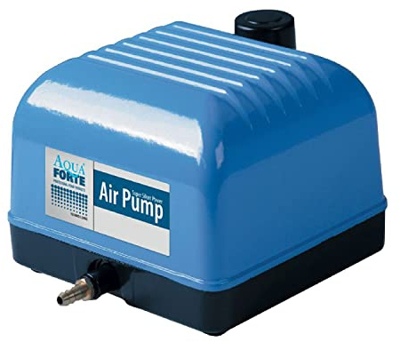 AquaForte Hi-Flow V-60 Luftpumpe, Aluminiumgehäuse, Leise und Leistungsstark, Leistung 35 Watt, Kapazität bei 2 Meter 40 Liter pro Minute, Maximaler Teichinhalt 36 m3, Nicht Verstellbar