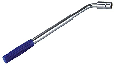 GOODYEAR 75521 Teleskop Radmutternschlüssel, ausziehbar, inklusive Wechselstecknuss 17 mm und 19 mm, rutschfeste Beschichtung, Chrom-vanadium-stahl