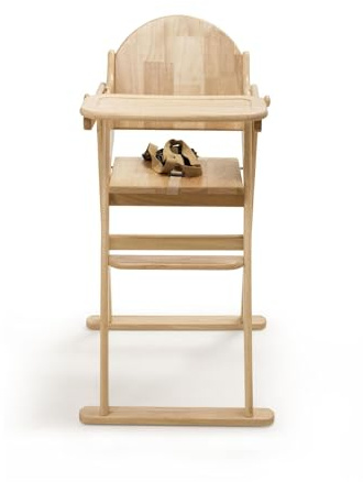 Safetots Deluxe Klapphochstuhl aus Naturholz, Natur, Hochstuhl für Baby und Kleinkind, Vormontiert, Stilvoll, Praktisch und Platzsparend