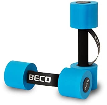 BECO Hanteln Aquafitness – Kurzhanteln für Aquajogging, Wassergymnastik & Schwimmunterricht, Aquahanteln aus Schaumstoff mit Schlaufengriff – 1 Paar, Größe: S, 30 x 8 cm