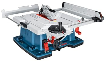 Bosch Professional Tischkreissäge GTS 10 XC (Sägeblatt-Ø: 254 mm, Sägeblattbohr-Ø: 30mm inkl. Absaugadapter, Parallelanschlag, Schiebestock, Winkelanschlag, Aufbewahrung für Sägeblatt)