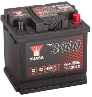 YUASA YBX3012 YBX3000 Autobaterie/Starterbatterie 52Ah 12V 450A DIN/ISO L1