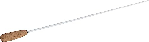 Classic Cantabile B-1 Taktstock weiß, gerader Korkgriff, Gesamtlänge: 39 cm | Aus weißem Kunststoff, Grifflänge: 6 cm, Griffdurchmesser (max): 1, 8 cm, Edler Dirigentenstab von Classic Cantabile