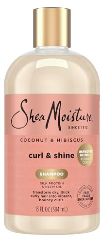 SheaMoisture Coconut & Hibiscus sulphate free Curl & Shine Shampoo for thick, curly hair 384 ml