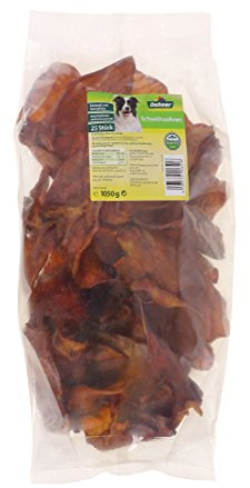 Dehner Lieblinge Hundesnack, Leckerli 100 % natürlich, Kausnack für Hunde, Schweineohren, 1050 g
