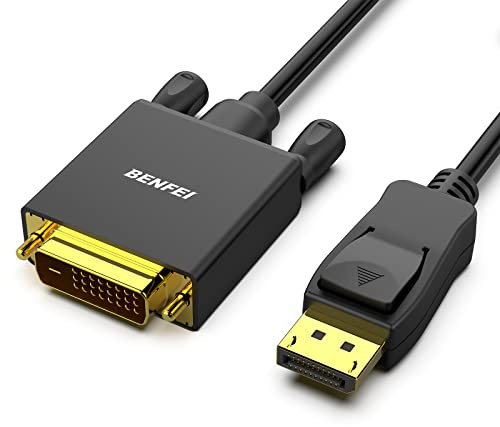 BENFEI DisplayPort-auf-DVI-Kabel, 1,8 m, DisplayPort-auf-DVI-Adapter, Stecker auf Stecker, vergoldetes Kabel für Lenovo, Dell, HP und andere Marken