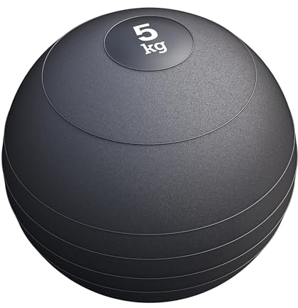 GORILLA SPORTS® Slam Ball - 3kg, 5kg, 7kg, 10kg, 15kg, 20kg Gewichte, Einzeln/Set, mit Griffiger Oberfläche, rutschfest, Schwarz - Gewichtsball, Fitnessball, Slamball, Medizinball, Trainingsball