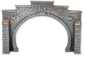NOCH® Tunnel-Portal, 2-gleisig Modellbau Tunnelportal, 21 x 14 cm für die Spur H0