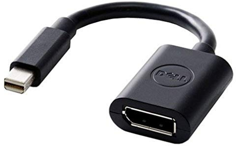 Dell Mini DisplayPort-zu-DisplayPort, Adapter (Mini DisplayPort - männlich, DisplayPort - weiblich, Plug & Play) Schwarz