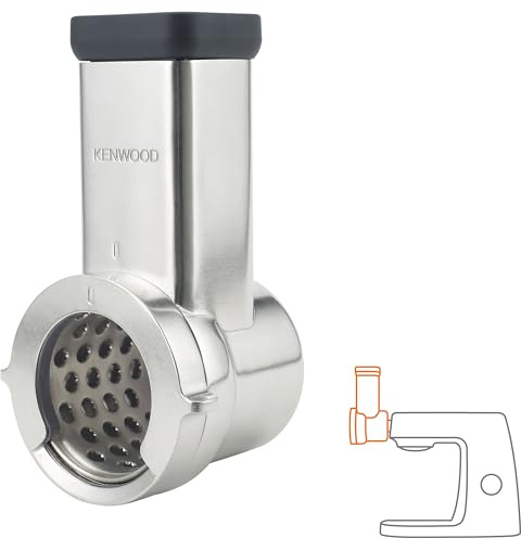 Kenwood Trommelraffel KAX643ME, Zubehör für Kenwood Küchenmaschinen, elektrischer Zerkleinerer zum Schneiden, Raspeln und Reiben von Gemüse, Käse, Nüsen, Schokolade und mehr