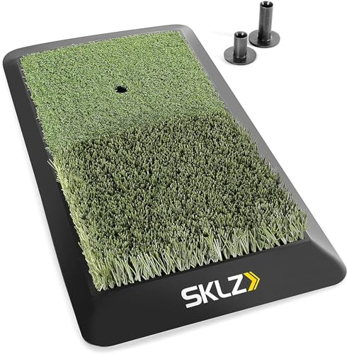 SKLZ Golf Putter Abschlagmatte, Golf-Zubehör, Golf Schwung Trainer mit Kunstrasen, Grün