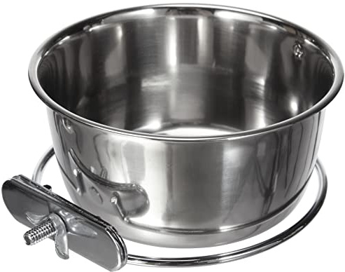 Kerbl Pet Edelstahlnapf, Fressnapf, 600 ml, Ø13cm, einfache Schraubbefestigung, hygienisch, langlebig