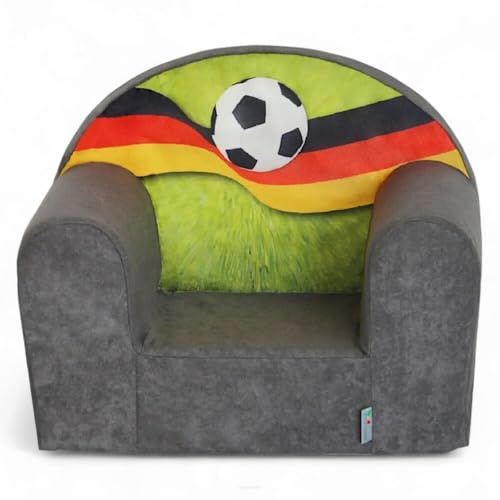 FORTISLINE Kindersessel MINI 40 x 39 x 33 cm - Kinderzimmer Sessel aus Mikrofaser mit Schaumstofffüllung, abnehmbarem waschbarem Bezug, Oeko-TEX, handgefertigt in der EU
