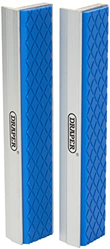 Draper Tools Expert Soft-Schraubbacken (Paar) 150 mm, Aluminiumrückseite mit strapazierfähiger Gummioberfläche, integrierte Magnete, schützen Werkstücke bei Schraubstock- und Zwingenarbeiten
