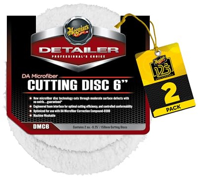 Meguiar's DMC6 DA Microfiber Cutting Disc 6 159mm Mikrofaseraufsatz (2er Pack)