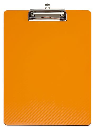 MAUL Klemmbrett A4 MAULflexx | Klemmbrettmappe im A4 Format für Dokumente | strapazierfähige Konferenzmappe | einschiebbare Aufhängöse | Mappe mit Bügelklemme für loses Papier | Orange