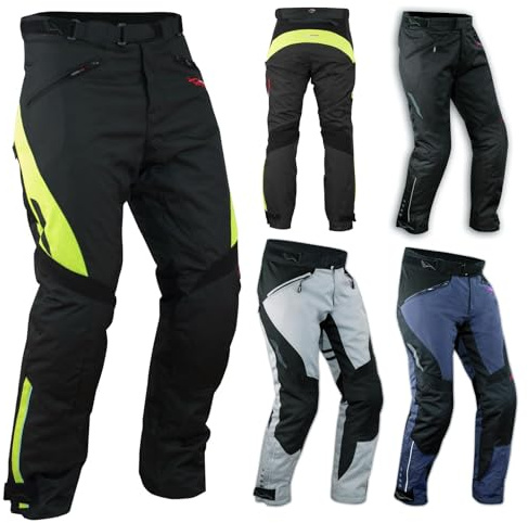 A-Pro Damenhose Wasserdichte Motorrad Hose Thermal Abnehmbarer Polsterung Schwarz 26