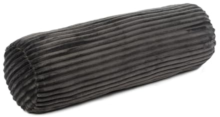 Gözze - Kuschelige Kissenrolle in Cord Optik, Ideal als Nackenstütze, 70 x 22 cm - Anthrazit