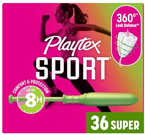 Playtex Sport-Tampons, super Saugfähigkeit, parfümfrei, 36 Karat