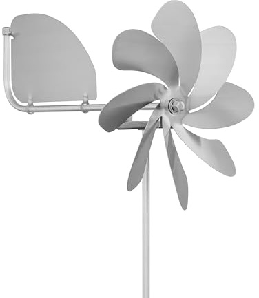 A1004 - SKARAT Speedy20 plus Windrad Windmühle aus Edelstahl (20cm Rotor-Durchmesser), kugelgelagert, mit Windfahne (360° Grad drehbar) - made in Germany