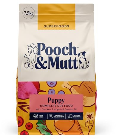 Pooch & Mutt - Welpen, Getreidefreies Hundetrockenfutter, Huhn & Superfood-Mischung, 7,5 kg