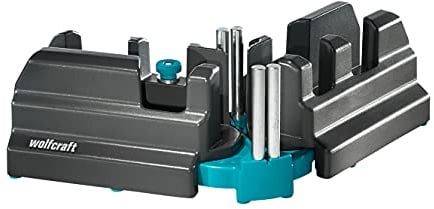 wolfcraft Schmiege und Schneidlade - praktischer Helfer um Fußleisten bis zu einer Höhe von 70 mm und maximal 30 mm Breite zuzuschneiden, Fußleisten auf Gehrungen zuschneiden - 6948000