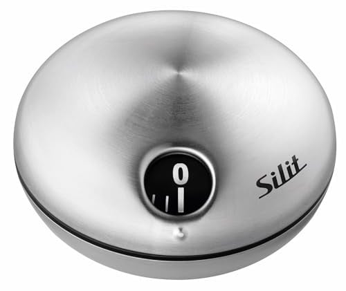 Silit Puk Kurzzeitwecker, Eieruhr magnetisch, Küchentimer, Edelstahl, Einstellzeit bis 60 Minuten